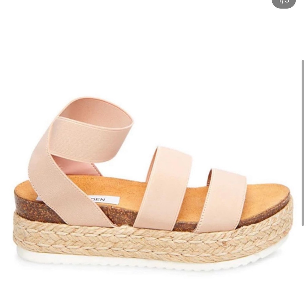 Steve Madden kimmie flatform espadrilles blush 7M